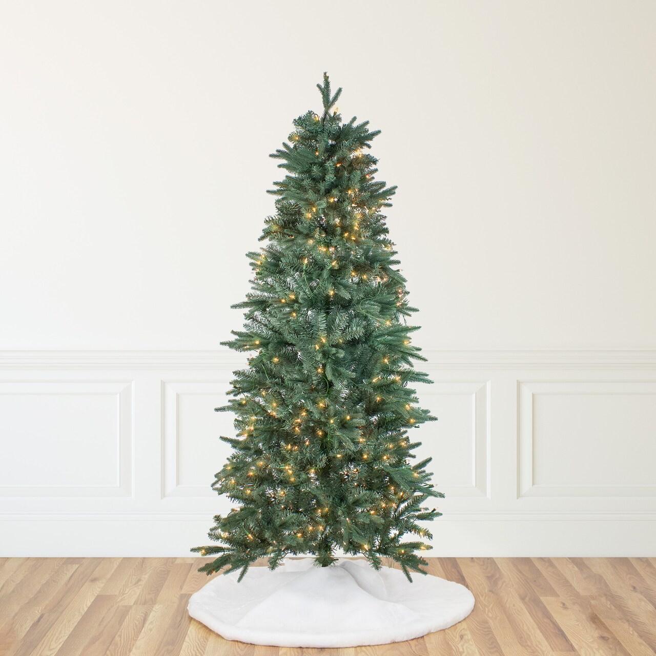 Northlight Real Touch™️ Pre-Lit Slim Washington Frasier Fir Artificial Christmas Tree - 9' - Clear Lights
